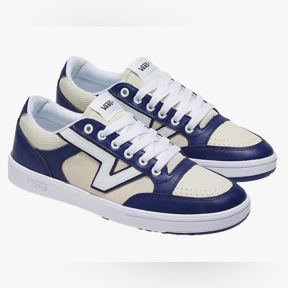 NWOT Vans Lowland Comfycush New Varsity Blue Multi Skate Shoes Sneakers Trainers